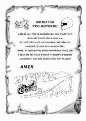 Modlitba pro motorku Harley č.789 pergamen z překližky