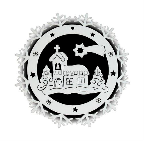 Vánoční ozdoba VLOČKA č.1408