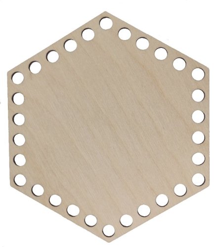Dřevěný výřez na háčkování šestihran Ø 150 mm