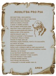 Modlitba pro psa č.786 pergamen z překližky