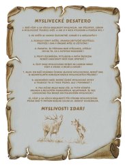 Desatero pro myslivce č.708 - Desatero pro myslivce pergamen z překližky
