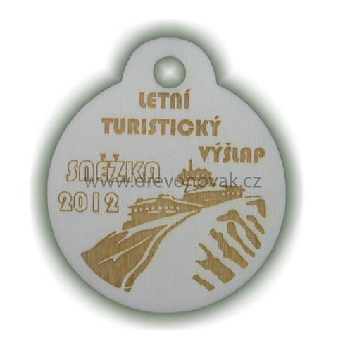 Známka kulatá s ouškem turistická č.852 - Známka kulatá s ouškem jednostranná