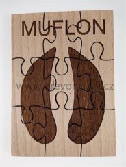 Puzzle stopy 10x14 č.10001 - Puzzle muflon