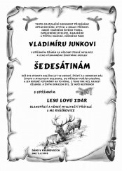 Gratulace myslivec č.726 pergamen z překližky
