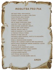 Modlitba pro psa pergamen malý č.869