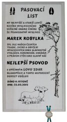 Pasovací list psovod č.736 na frézované desce 2D