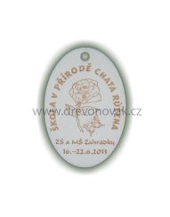 Známka oválná s dírkou ostatní č.853 - Známka oválná s dírkou jednostranná