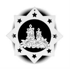 Vánoční ozdoba HVĚZDA s obrázkem č.1514