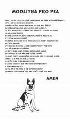 Modlitba pro psa na desce s kůrou