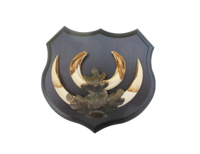 Podložka pod trofej č.361 - černá + bronzové litinové krytí