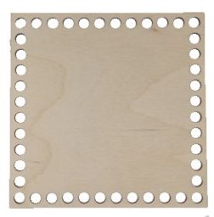 Dřevěný výřez na háčkování ČTVEREC 200x200 mm