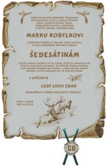 Gratulace myslivec č.726 pergamen z překližky