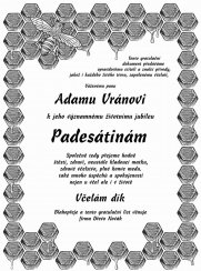 Gratulace pro včelaře č. 693 pergamen z překližky