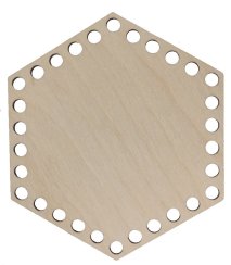 Dřevěný výřez na háčkování šestihran Ø 150 mm