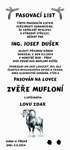 Pasovací list muflon č.737 - na frézované desce 2D
