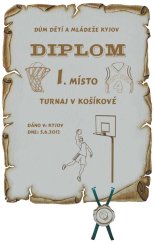 Diplom v basketbalu č.771 pergamen z překližky
