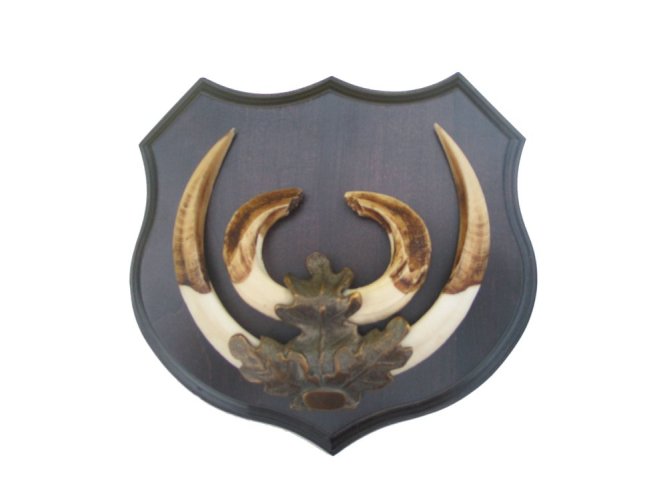 Podložka pod trofej č.362 - černá + bronzové litinové krytí