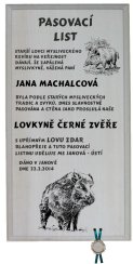 Pasovací list černá zvěř č.731 na frézované desce 2D