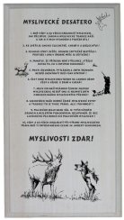 Desatero pro myslivce č.708 na frézované desce