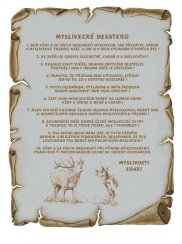 Desatero pro myslivce pergamen malý č.867