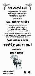 Pasovací list muflon č.737 na desce s kůrou 3D
