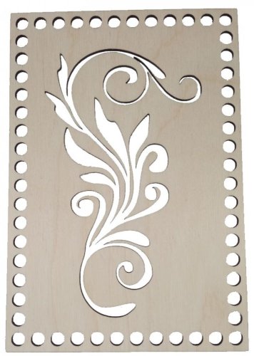 Dřevěný výřez na háčkování obdélník 150x220 mm  vyřezávaný