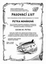 Pasovací list rybářka č. 754 pergamen z překližky