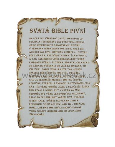 Svatá bible pivní pergamen malý č.862