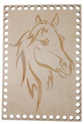 Dřevěný výřez na háčkování obdélník gravírovaný 150x220 mm