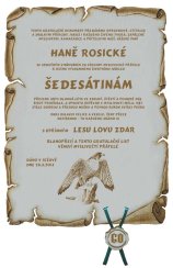 Gratulace myslivkyně č.730 pergamen z překližky