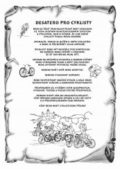 Desatero pro cyklisty č.709 pergamen z překližky