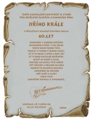 Gratulace kytara pergamen z překližky
