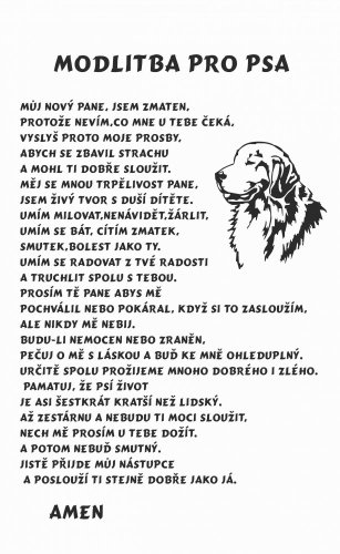 Modlitba pro psa č.786 na desce s kůrou