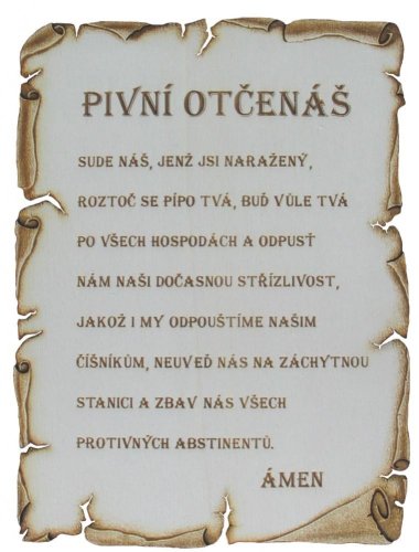 Pivní otčenáš pergamen malý č.860