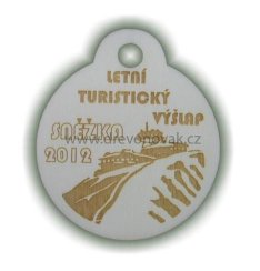 Známka kulatá s ouškem turistická č.852 - Známka kulatá s ouškem jednostranná