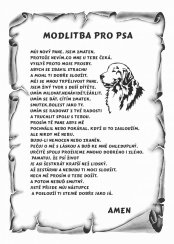 Modlitba pro psa č.786 pergamen z překližky