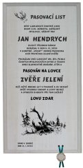 Pasovací list jelen č.733 na frézované desce 2D