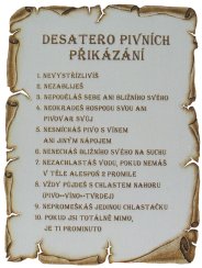 Pivní desatero pergamen malý č.861