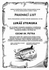 Pasovací list rybář č. 753 pergamen z překližky