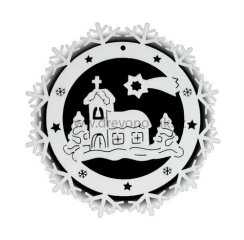 Vánoční ozdoba VLOČKA č.1408