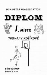 Diplom v basketbalu č. 771 na desce s kůrou