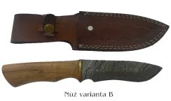 Gratulace s nožem č.745 na desce s kůrou a držákem na nůž a nožem B
