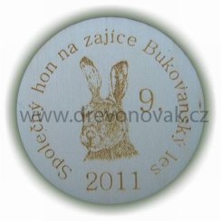 Známka kulatá myslivost č.851 - Známka kulatá oboustranná