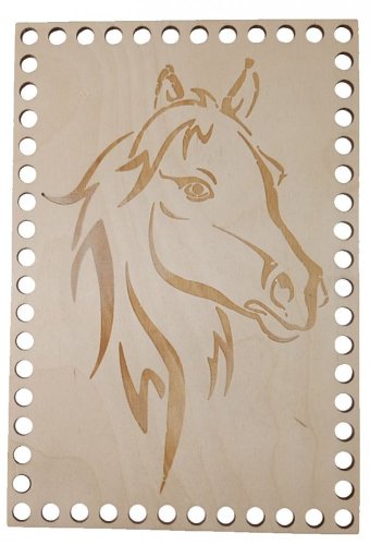 Dřevěný výřez na háčkování obdélník gravírovaný 150x220 mm