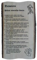 Desatero ovocného kvasu č.700 na desce s kůrou