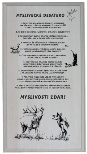 Desatero pro myslivce č.708 na frézované desce